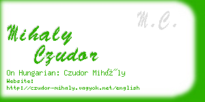 mihaly czudor business card